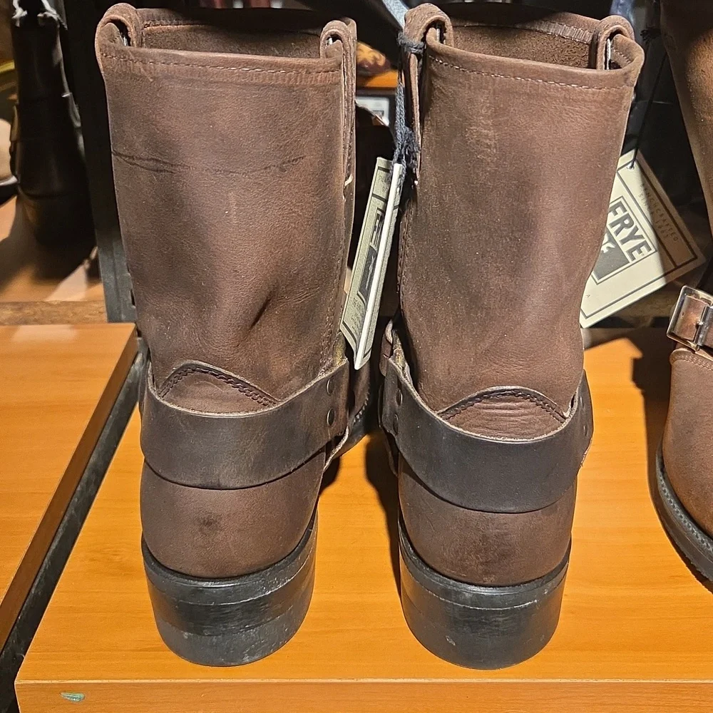 Mens FRYE Short Gaucho Harness Boots - Picture 3 of 6